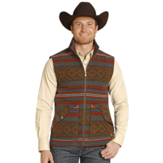 Rock & Roll Chaleco Serape Wool Brown DM98C06150