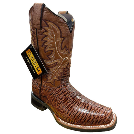 Botas Cuatralba Imit. Lizard Cafe Claro H59 cj 311