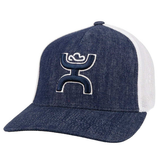 Hooey Coach Flexfit Denim Logo 2112DEWH