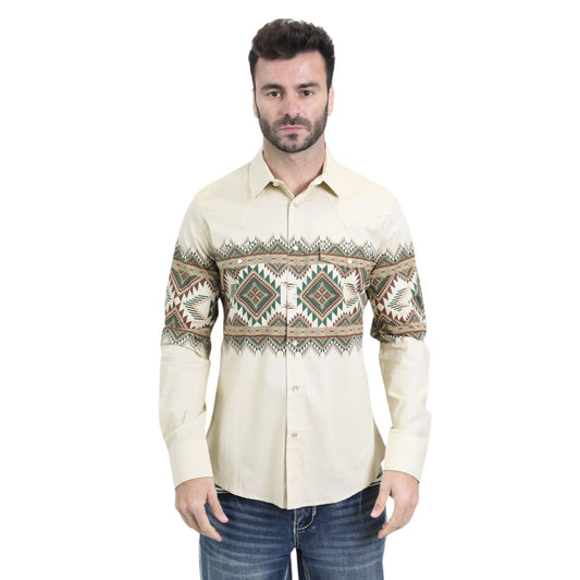 Camisa Platini Modern Fit Rodeo Beige WPL10677