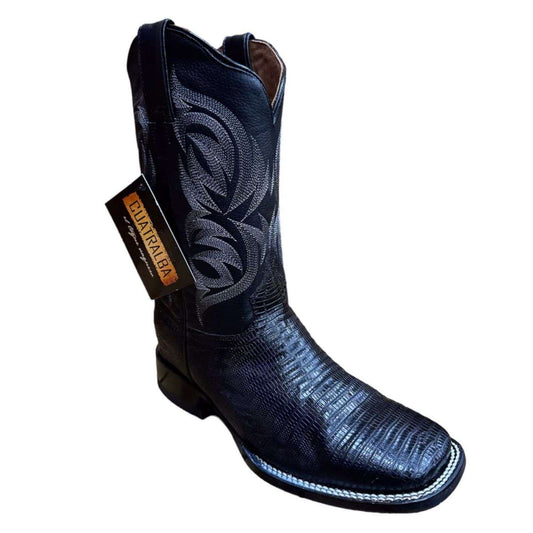 Botas Cuatralba Lizard Negro H62 cj 1093