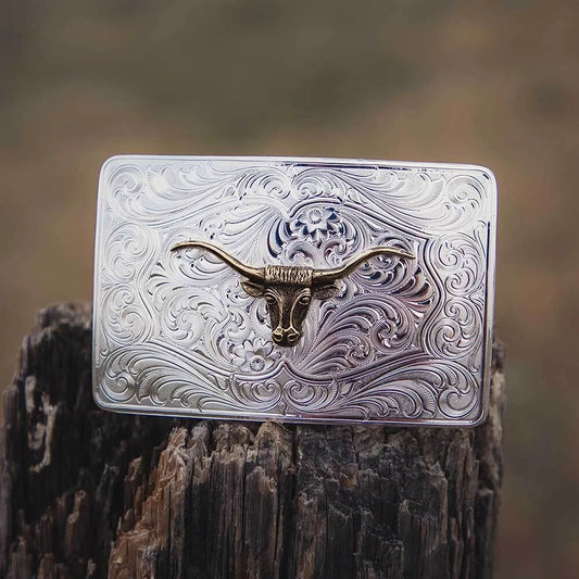 Hebilla Montana Silversmiths Classic Western Longhorn 46510-64
