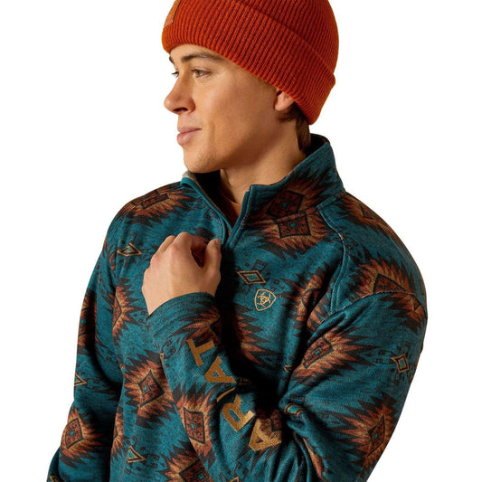 Sueter Ariat Caldwell Logo Azul 10053016