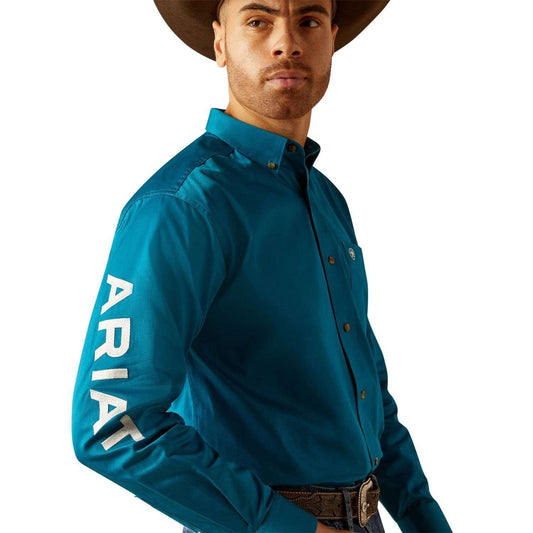 Camisa Ariat Team Logo Dark Teal 10052825