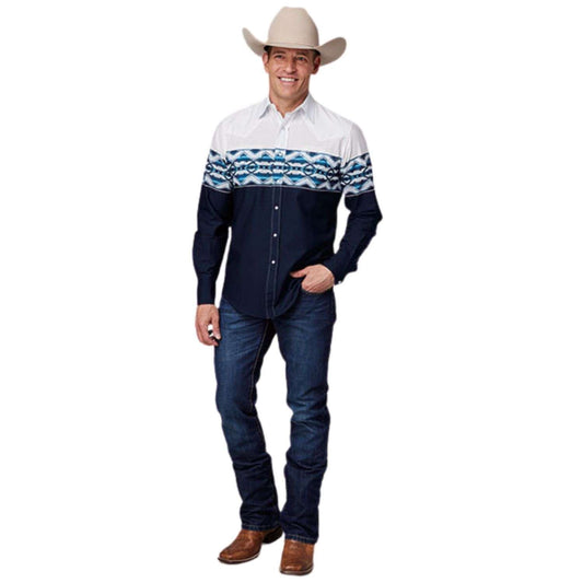 Camisa Stetson Aztec Azul 0431-0410
