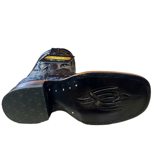 Botas Cuatralba Avestruz Chocolate H62 cj 386