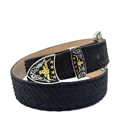 Cinto Ranchers Python Negro Mate VZ