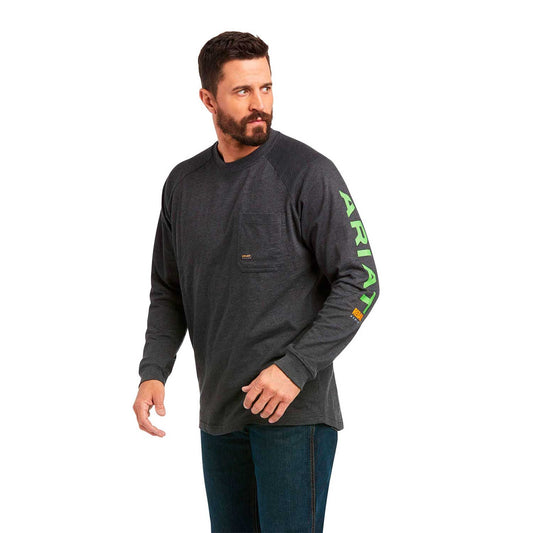 Ariat Rebar Manga Larga Charcoal 10037642
