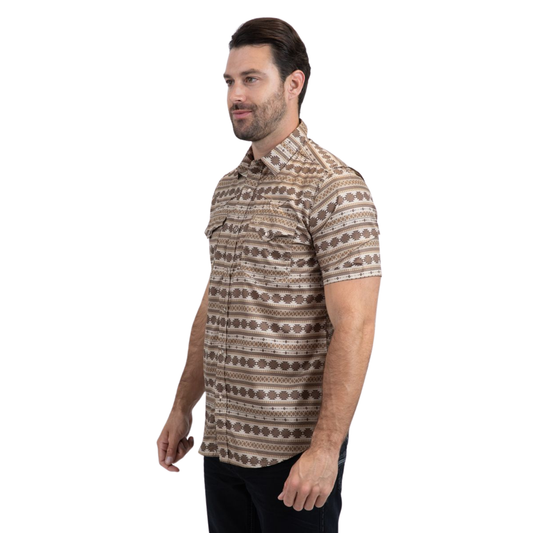 Camisa Platini Western Beige PGW11149