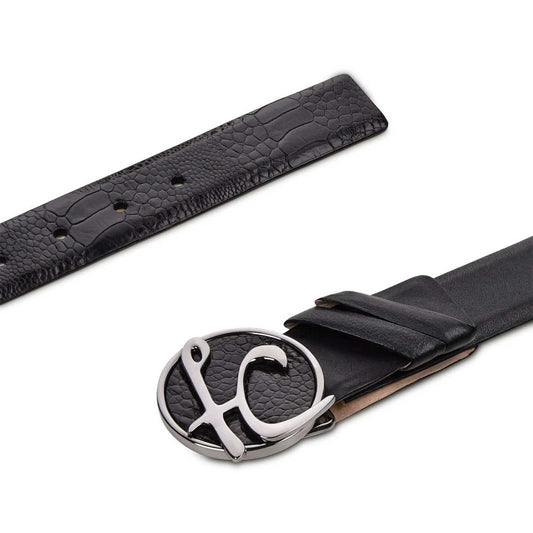 Cinto Cuadra Pata Avestruz Negro CS537PA