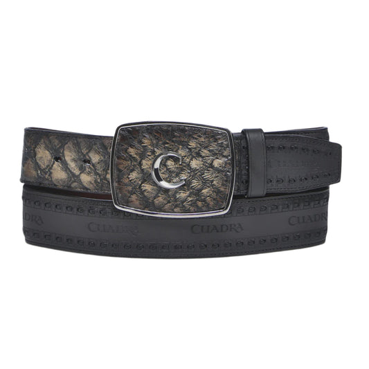 Cinto Cuadra Pirarucu Negro Arena CV397PR