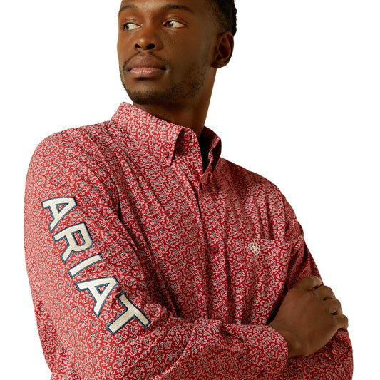 Camisa Ariat Team Perl Red/Beige 10062255