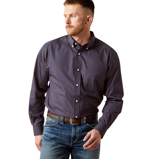 Ariat Camisa Wrinkle Free Navy 10065808
