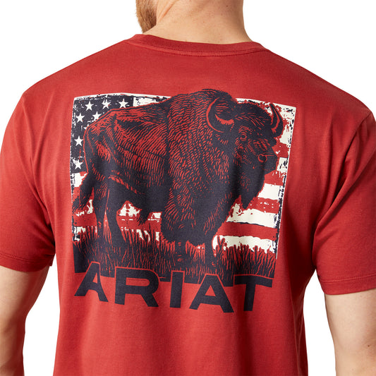 Ariat Playera Buffalo Brick Red 10065897