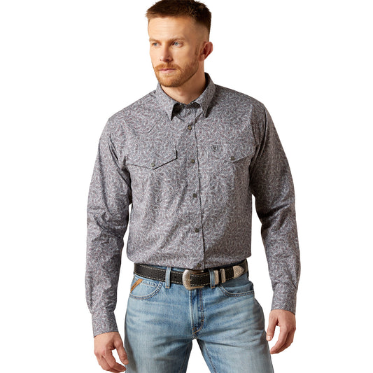 Ariat Camisa Wrinkle Free Josiah Grey 10065969