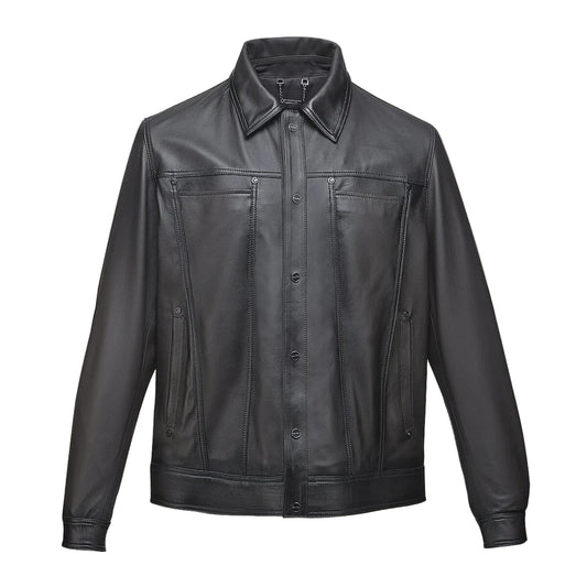 Chamarra Cuadra Borrego Studs Chocolate H387BOB