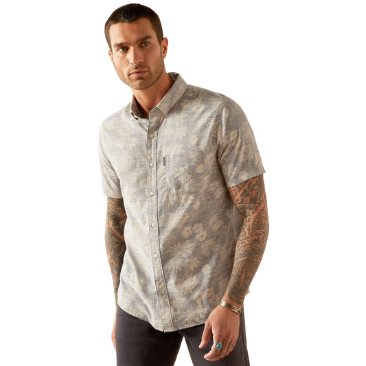 Camisa Ariat Manga Corta Gris 10054851