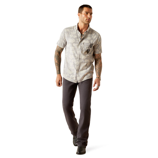 Camisa Ariat Manga Corta Gris 10054851