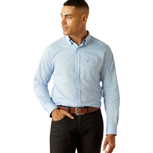 Camisa Ariat WF Donte Fitted LightBlue 10058987