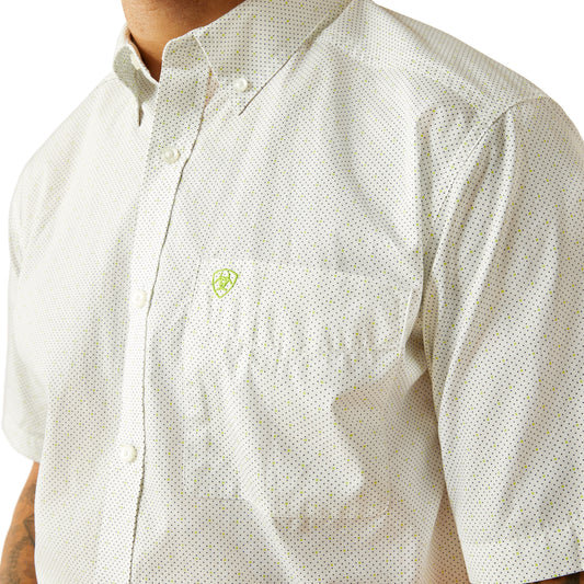 Camisa Ariat Manga Corta Clay White 10059011