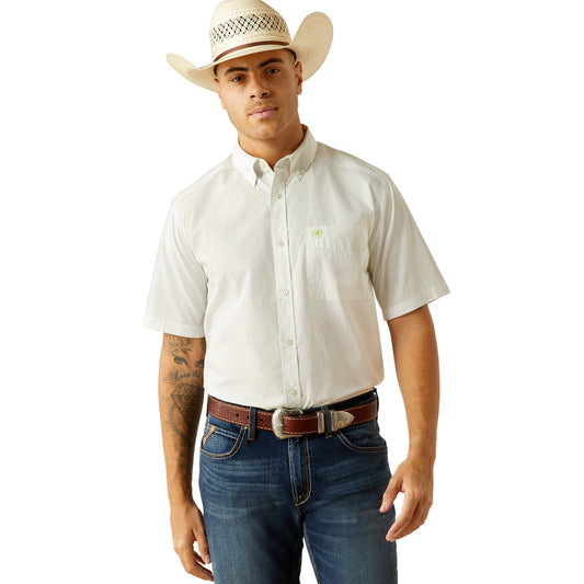 Camisa Ariat Manga Corta Clay White 10059011