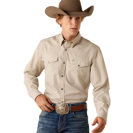 Ariat Camisa Wrinkle Free Pinpoint Brindle 10071105