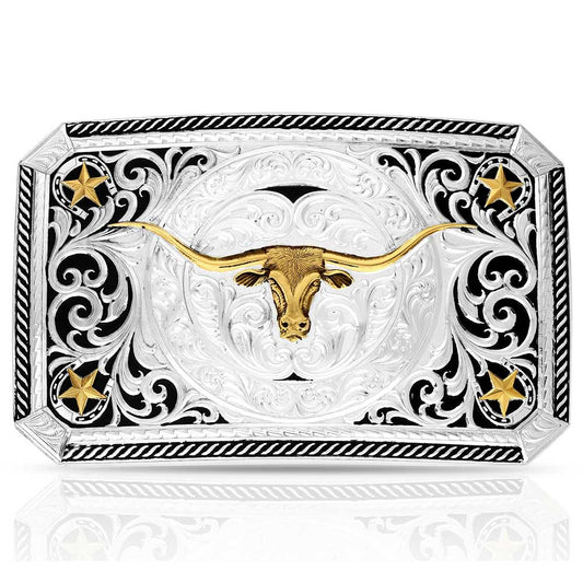 Hebilla Montana Silversmiths Longhorn 55810