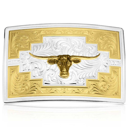 Hebilla Montana Silversmiths Santa Fe Longhorn 55910-41