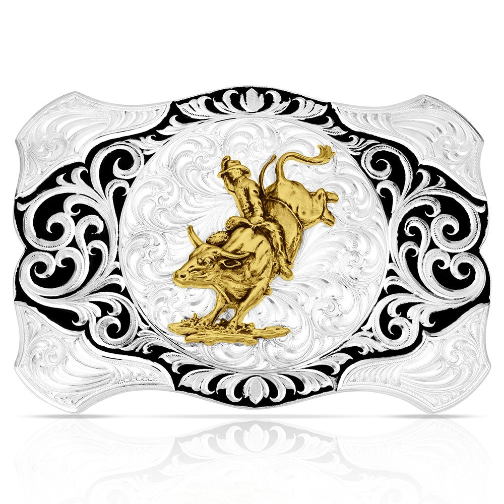 Montana Silversmiths Canyon Bull Buckle 57510-205H – Rivera