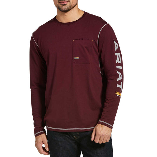 Ariat Rebar Workman Logo Malbec 10032963