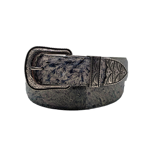 Cinturon Avstruz Gris