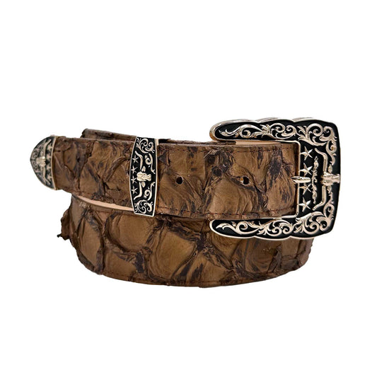 Cinto Rancher Pirarucu Caramelo