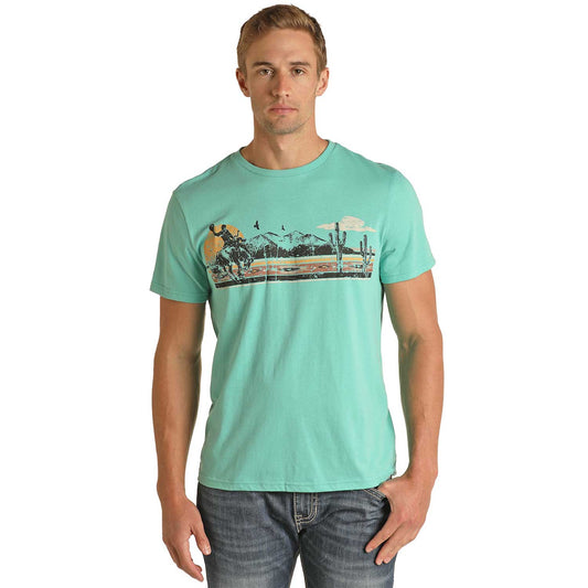 Rock & Roll Playera Turquesa Mountain RRUT21R12K