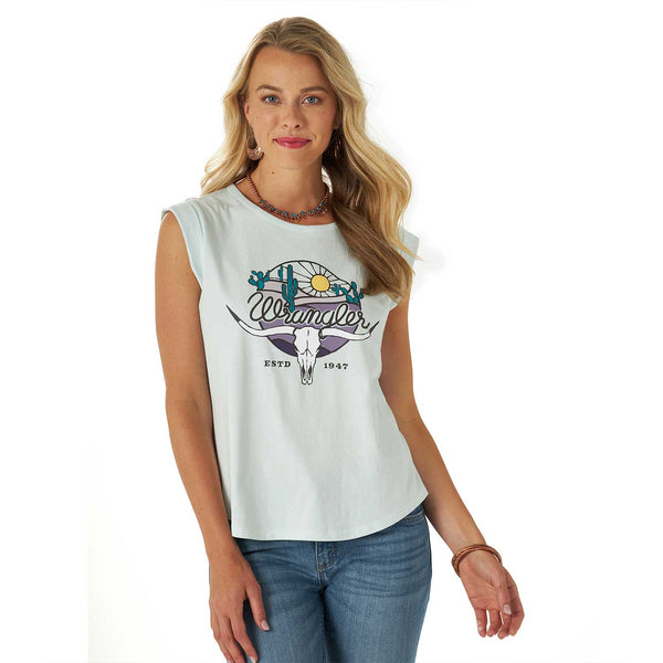 Wrangler Playera Sunset Aqua  112315077