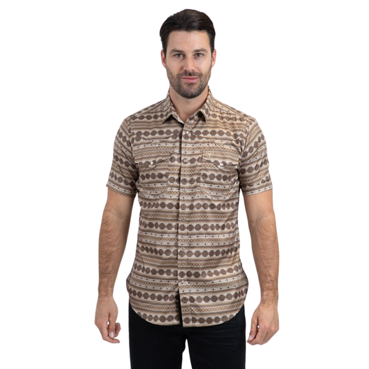 Camisa Platini Western Beige PGW11149