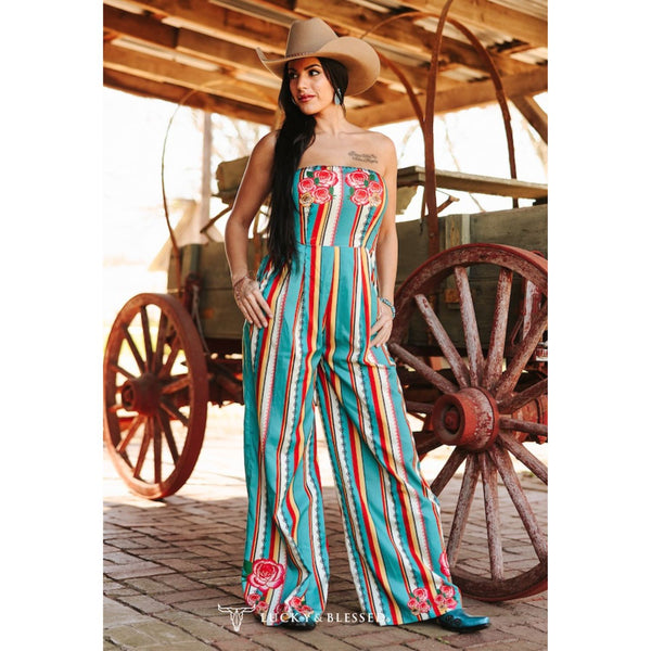 Jumpsuit Lucky & Blessed Floral Strapless JP086-SER