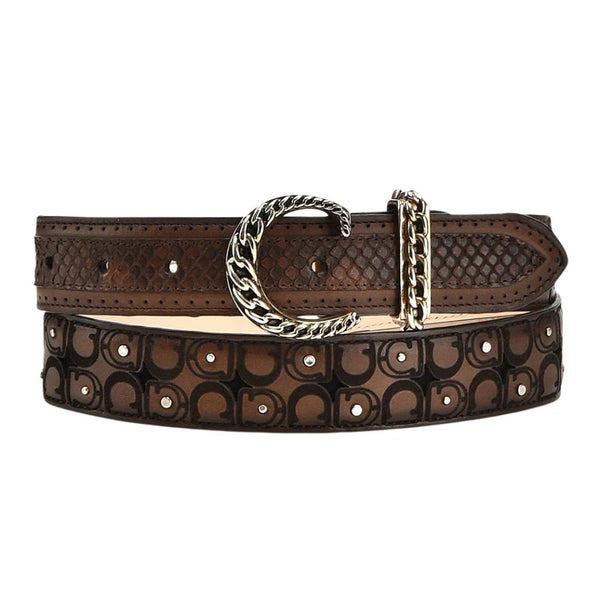 Cinto Cuadra Piton Belly Trufa CDA30PH