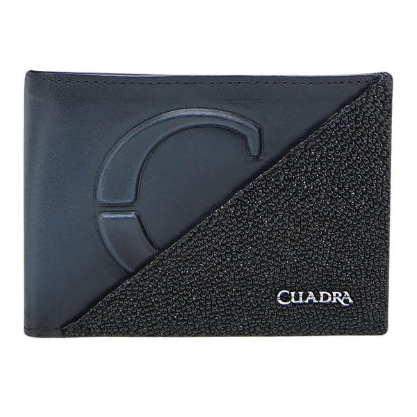 Cartera Cuadra Mantarraya Negro y Azul BC040MA