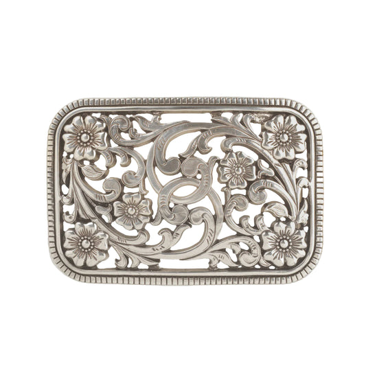 M&F Hebilla Rectangular Nocona Floral 37927