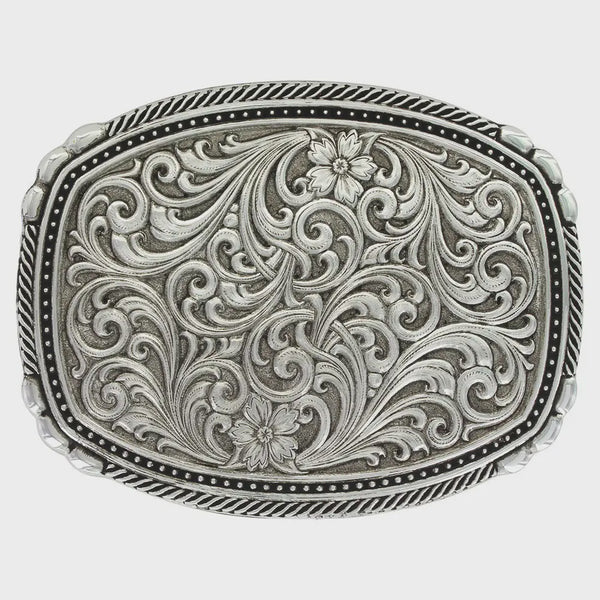 Hebilla Montana Silversmiths Curved Western Filigree 28400RTS