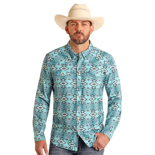 Camisa Rock & Roll Aztec Turquesa BMN2S05959
