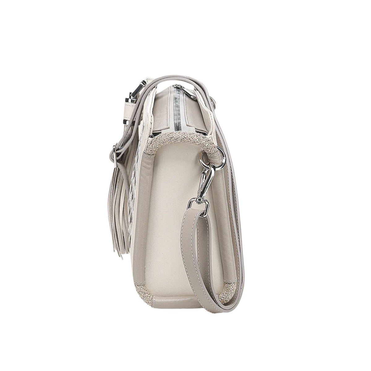 Bolsa Cuadra Dama Azteca Cowhide Blanca BOD3WRS