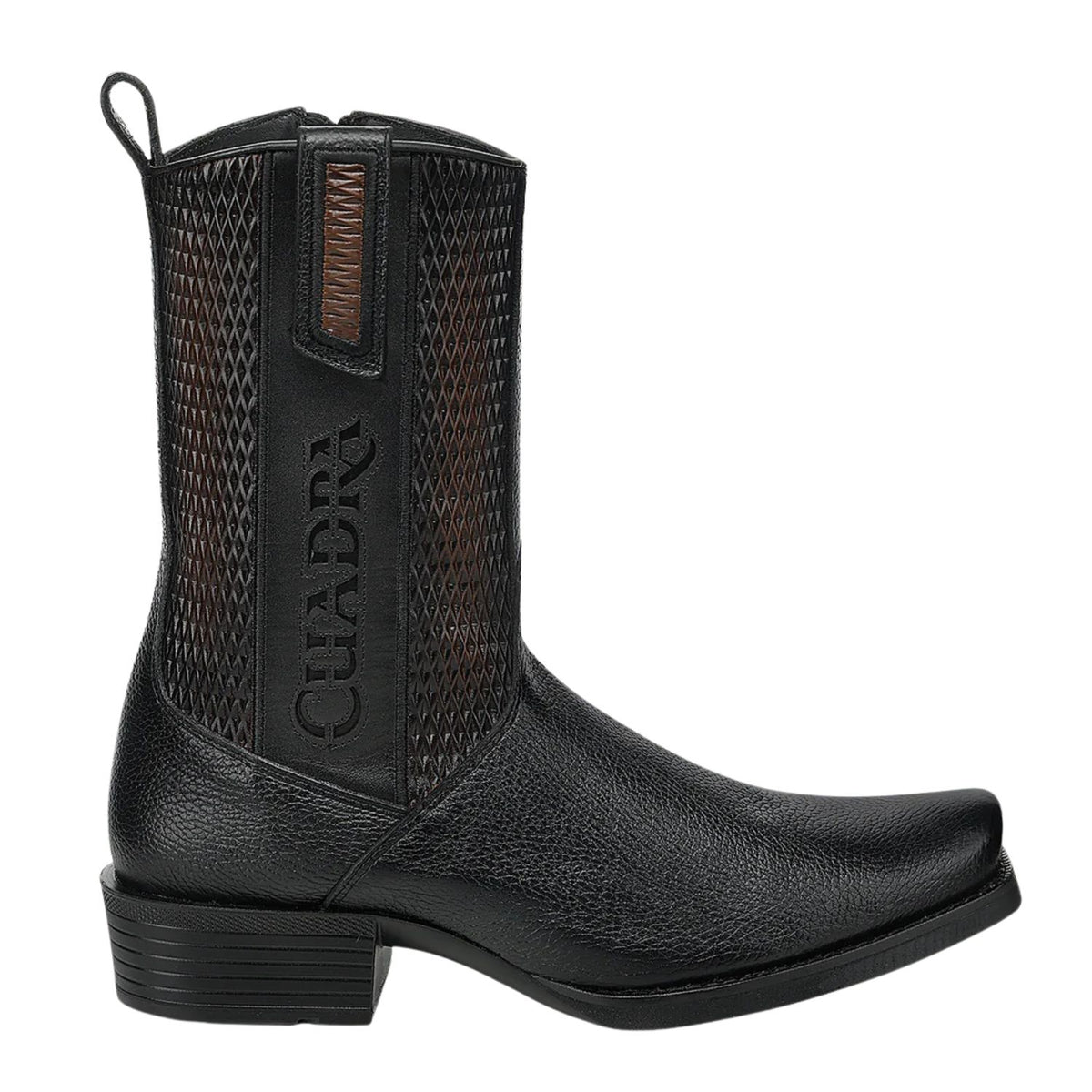Botas Cuadra de Soft Grain Italiano Negro 1J4HVE cj 297