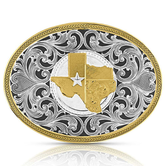 Hebilla Montana Silversmiths La Estrella Solitaria Texas 43210G