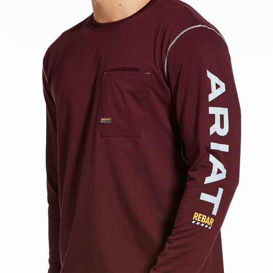 Ariat Rebar Workman Logo Malbec 10032963
