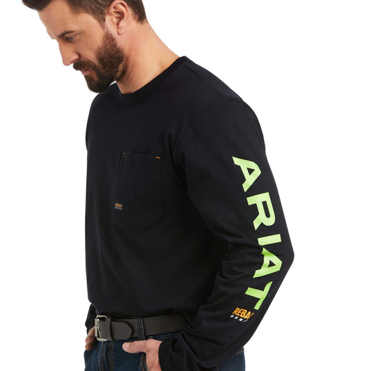 Ariat Rebar Workman Black/Lime 10037405