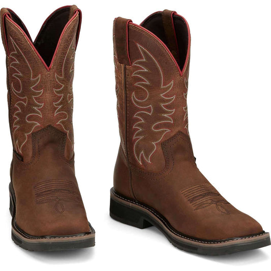 Justin Pecan Brown Boots SE3116