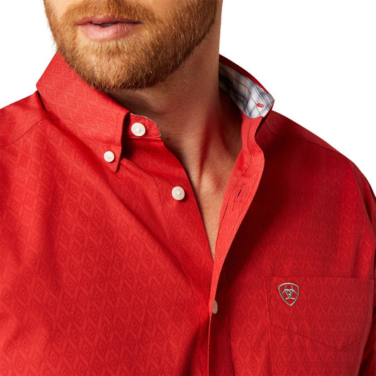 Camisa Ariat WF Dangelo Classic Fit Red 10058951