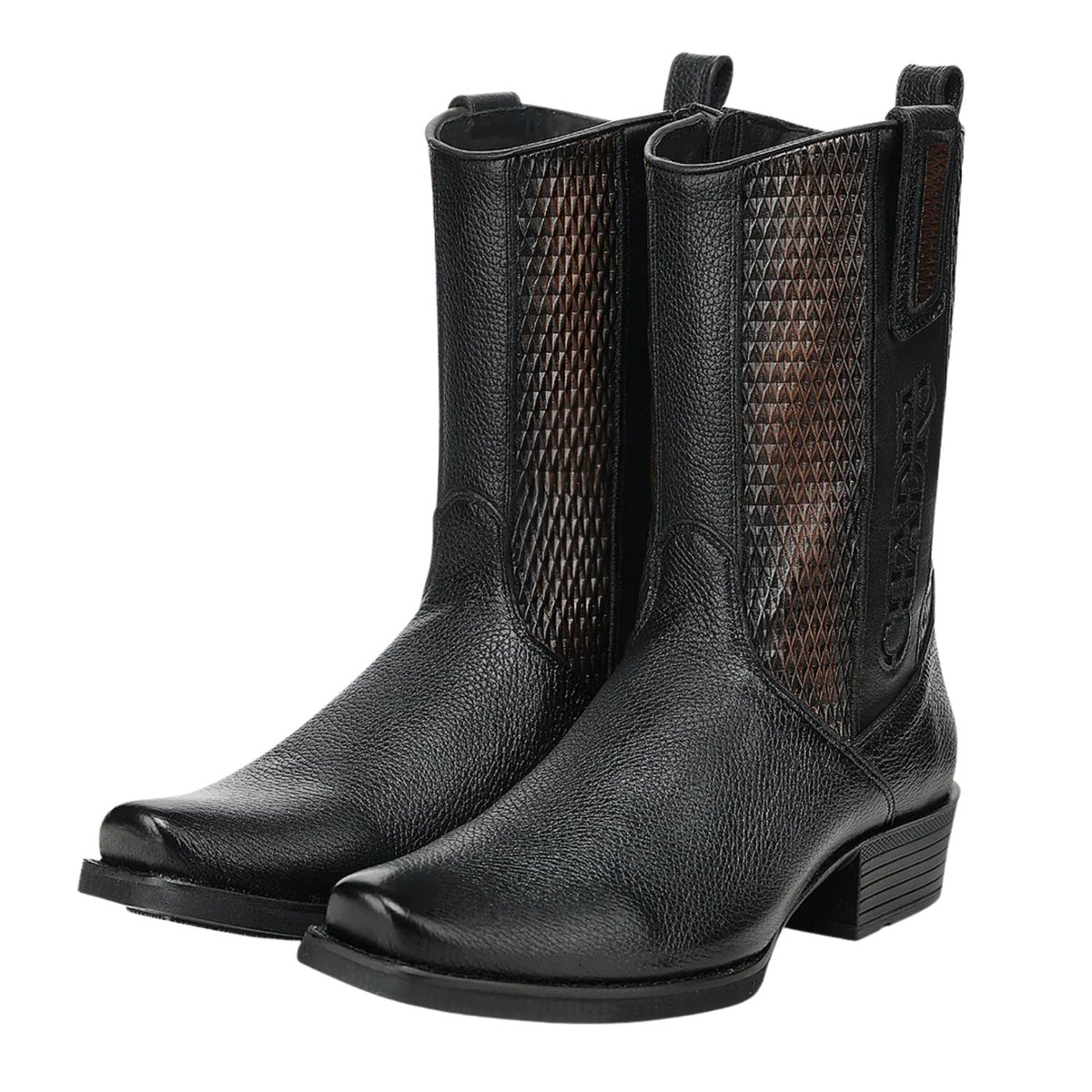 Botas Cuadra de Soft Grain Italiano Negro 1J4HVE cj 297