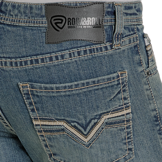 Jeans Rock & Roll Raised EMB Revolver BM1RD08025